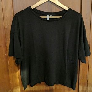 Asos Black Crop Knit Tee